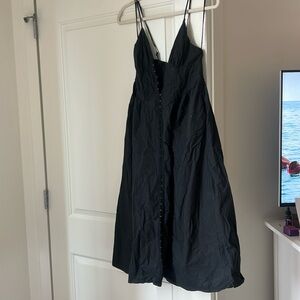 Urban outfitters linen blend black maxi